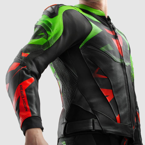 Kurtka motocyklowa Inferno Black / Green / Red