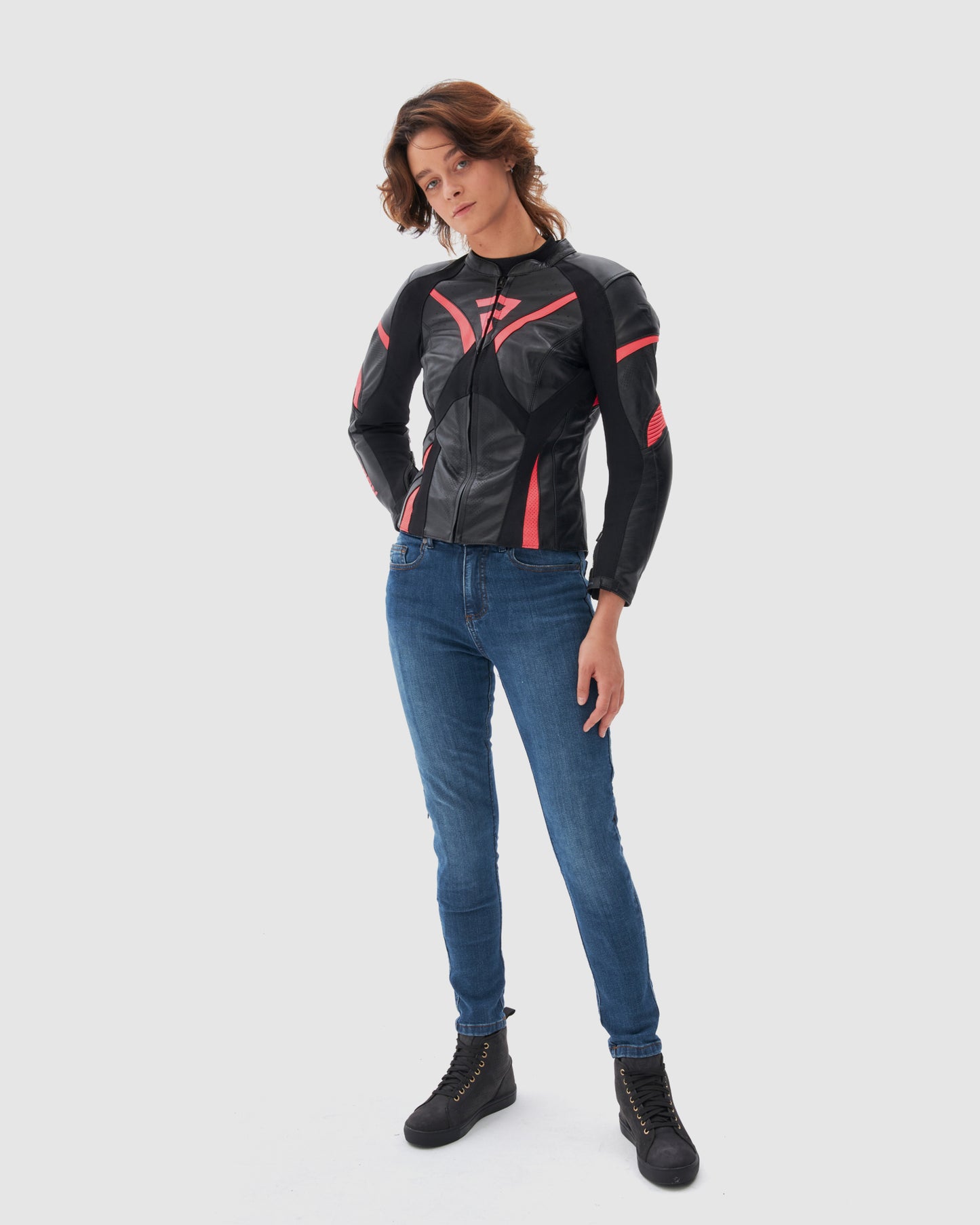 Rebel Damska Kurtka Motocyklowa Różowa