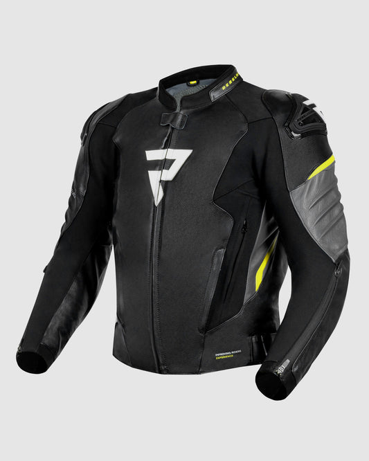 Veloce Kurtka Motocyklowa Skórzana Fluo