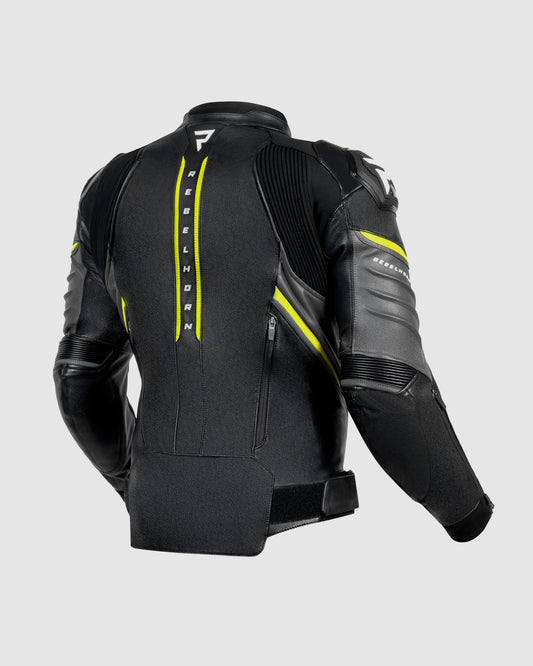 Veloce Kurtka Motocyklowa Skórzana Fluo