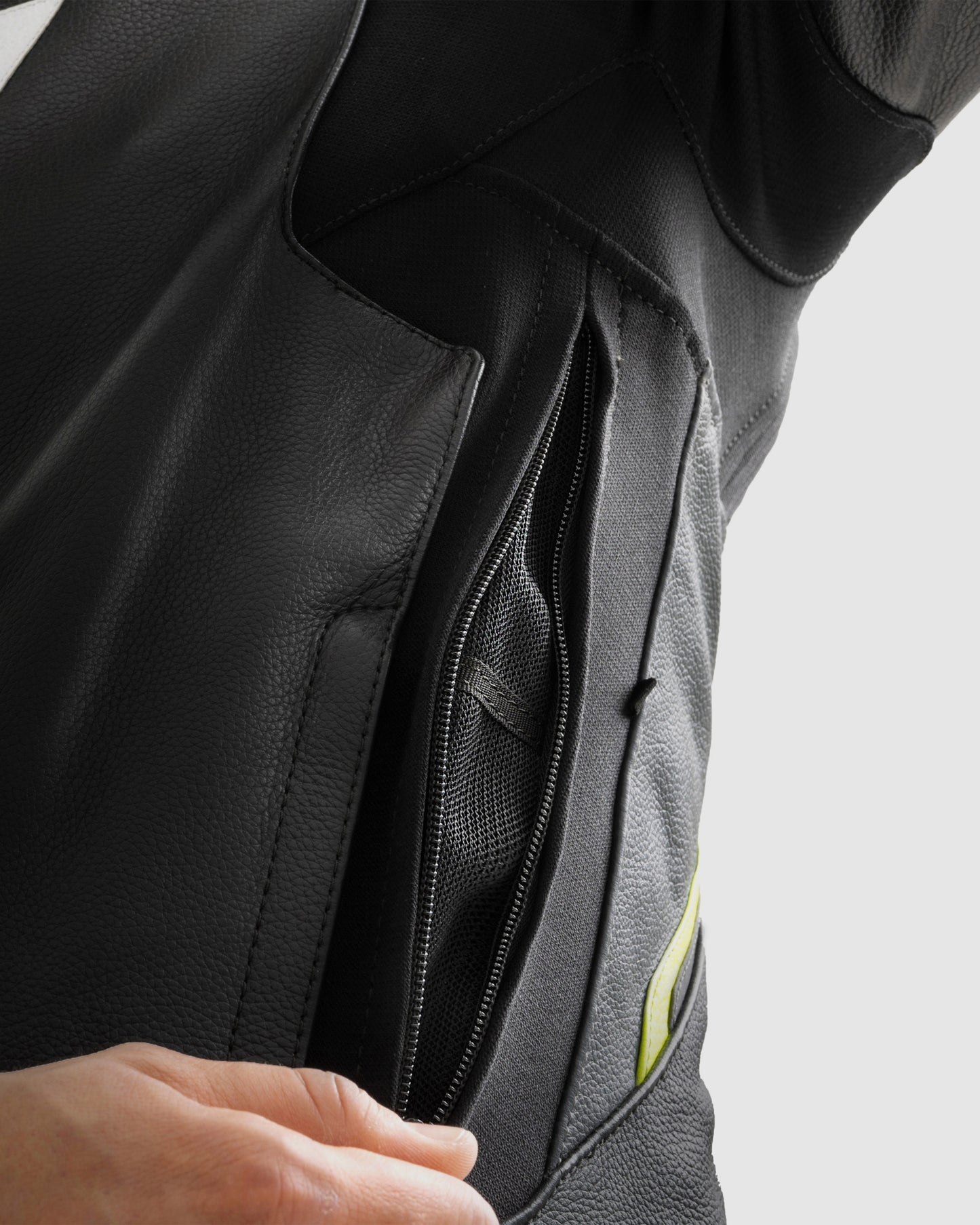 Veloce Kurtka Motocyklowa Skórzana Fluo