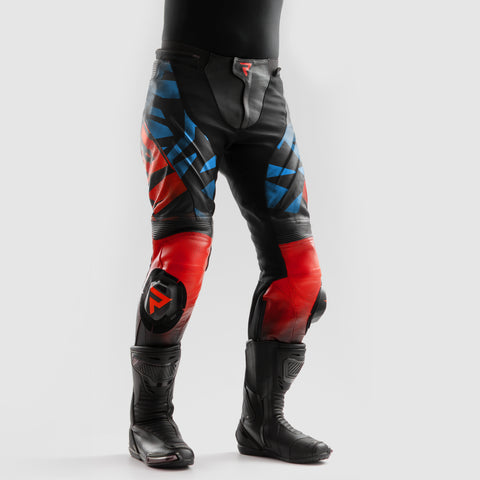 Spodnie Motocyklowe Inferno Black/Blue/White/Red