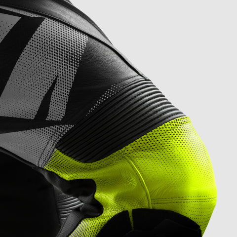 Spodnie motocyklowe Inferno Black / White / Fluo Yellow