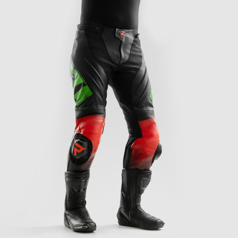 Spodnie motocyklowe Inferno Black / Green / Red