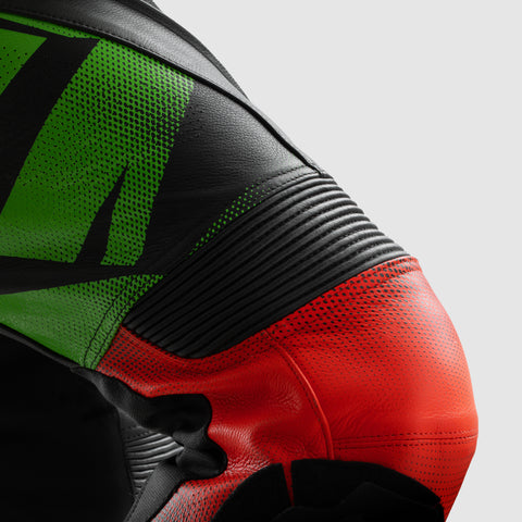 Spodnie motocyklowe Inferno Black / Green / Red