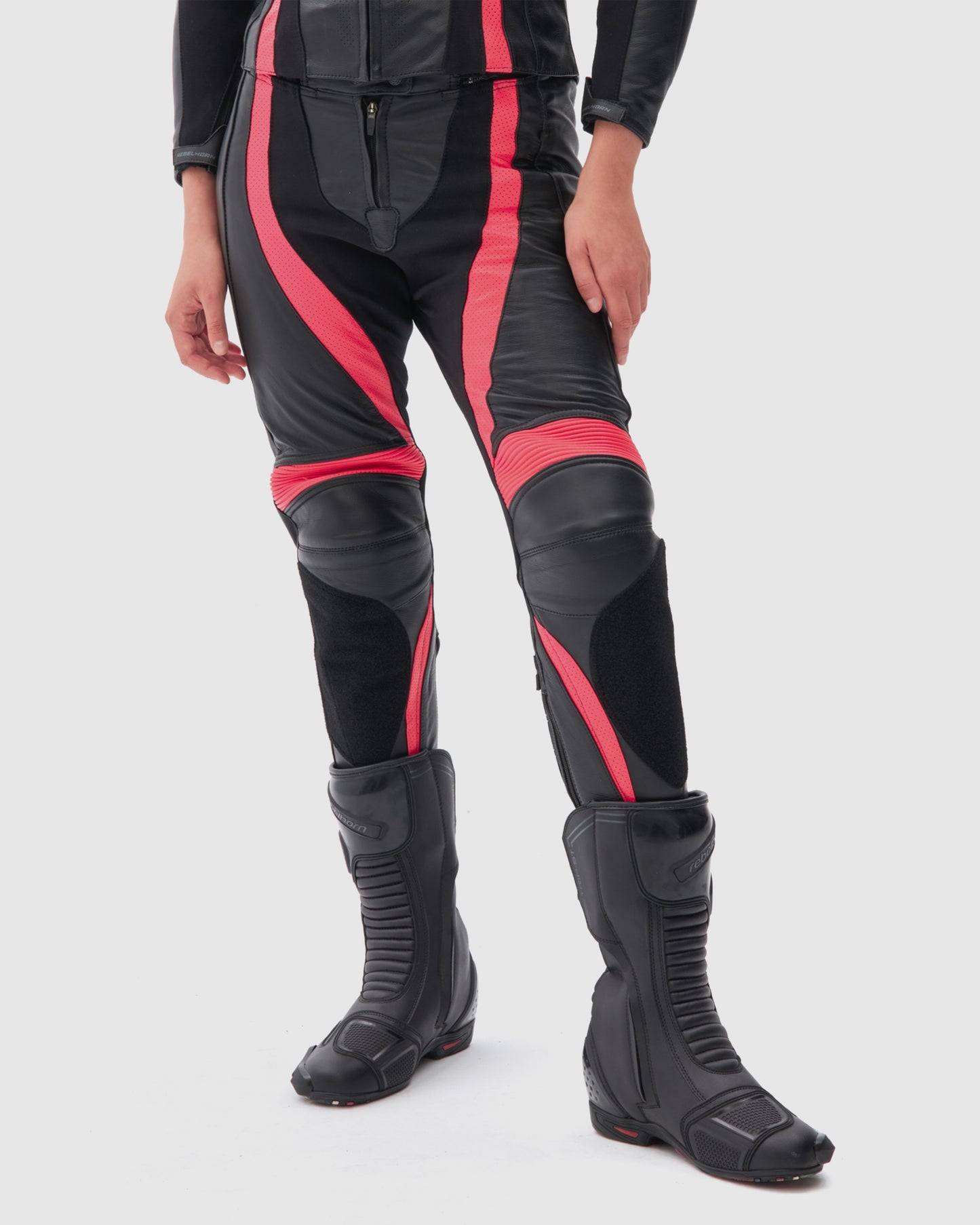 Rebel Damskie Spodnie Motocyklowe Różowe