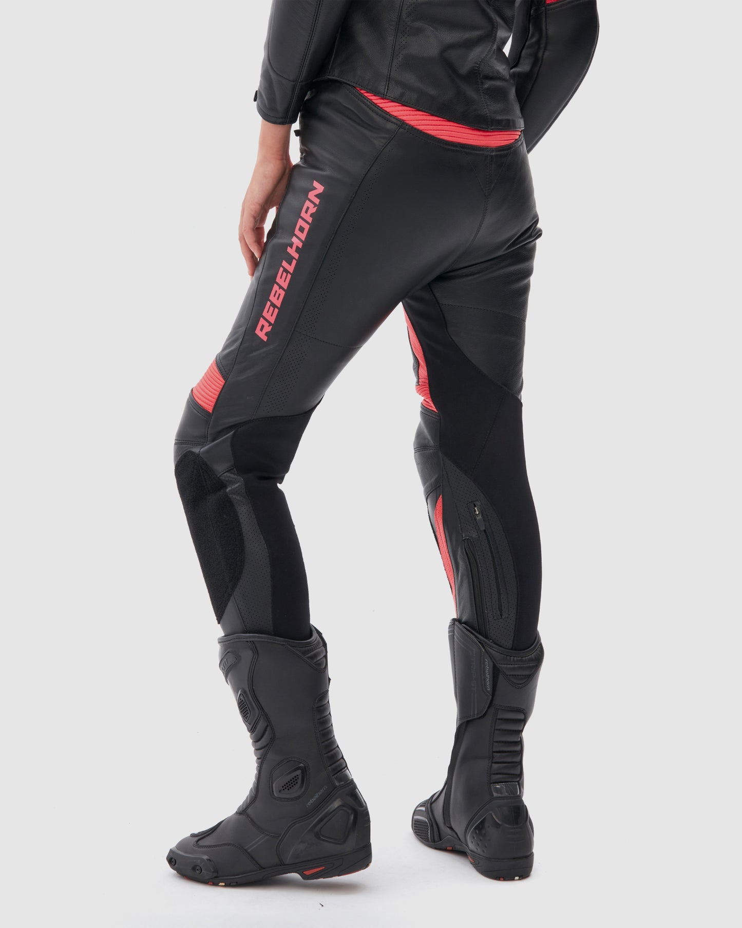 Rebel Damskie Spodnie Motocyklowe Różowe