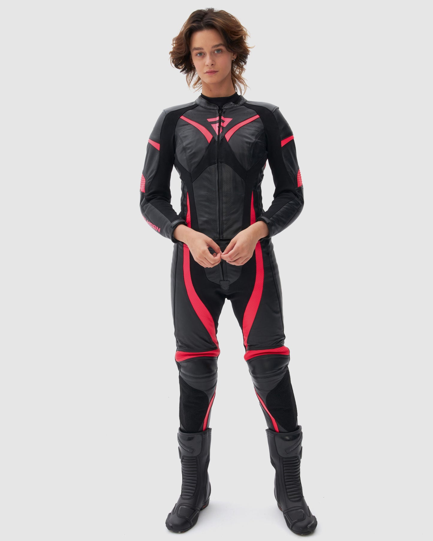 Rebel Damskie Spodnie Motocyklowe Różowe