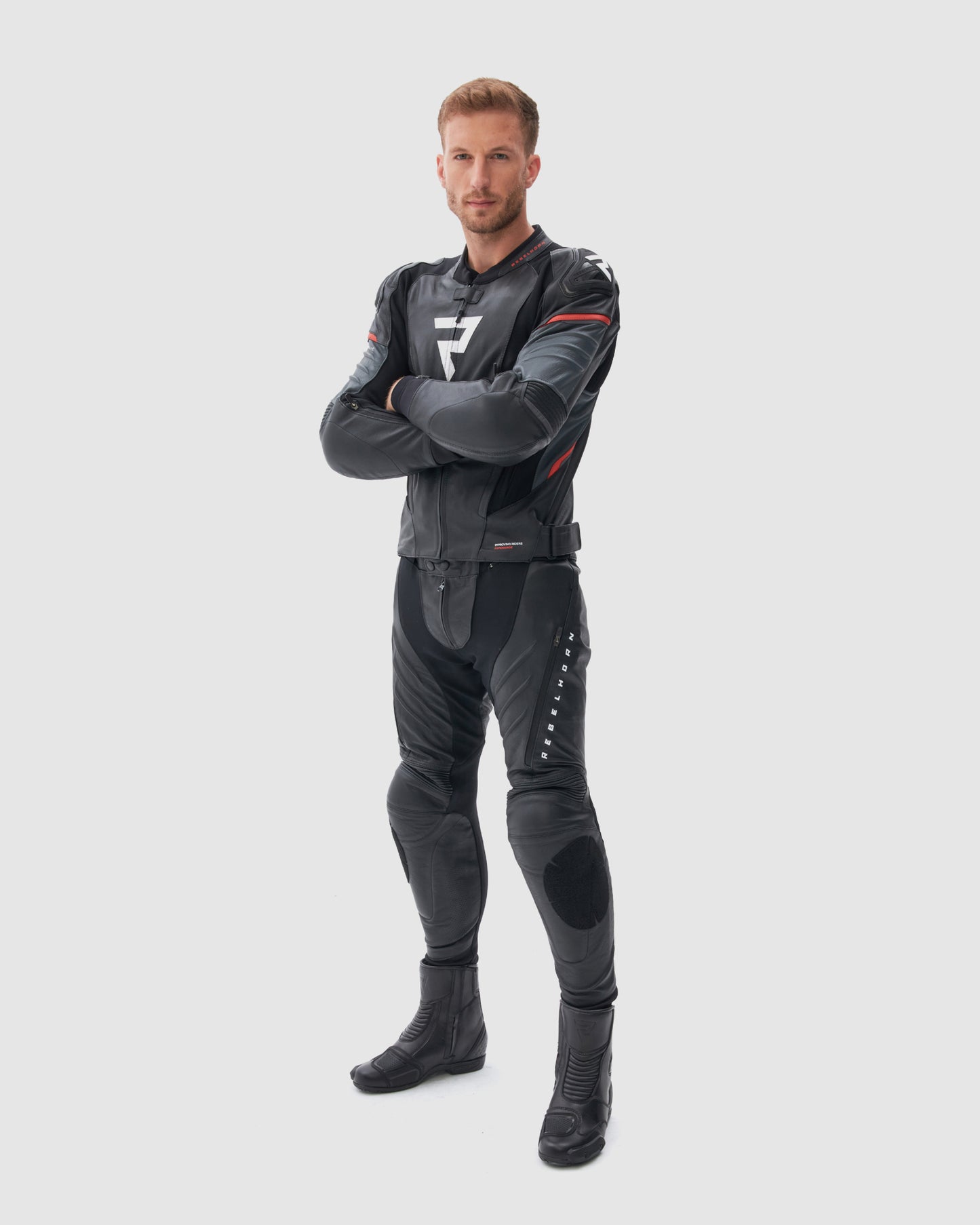 Veloce Spodnie Motocyklowe Skórzane Czarne