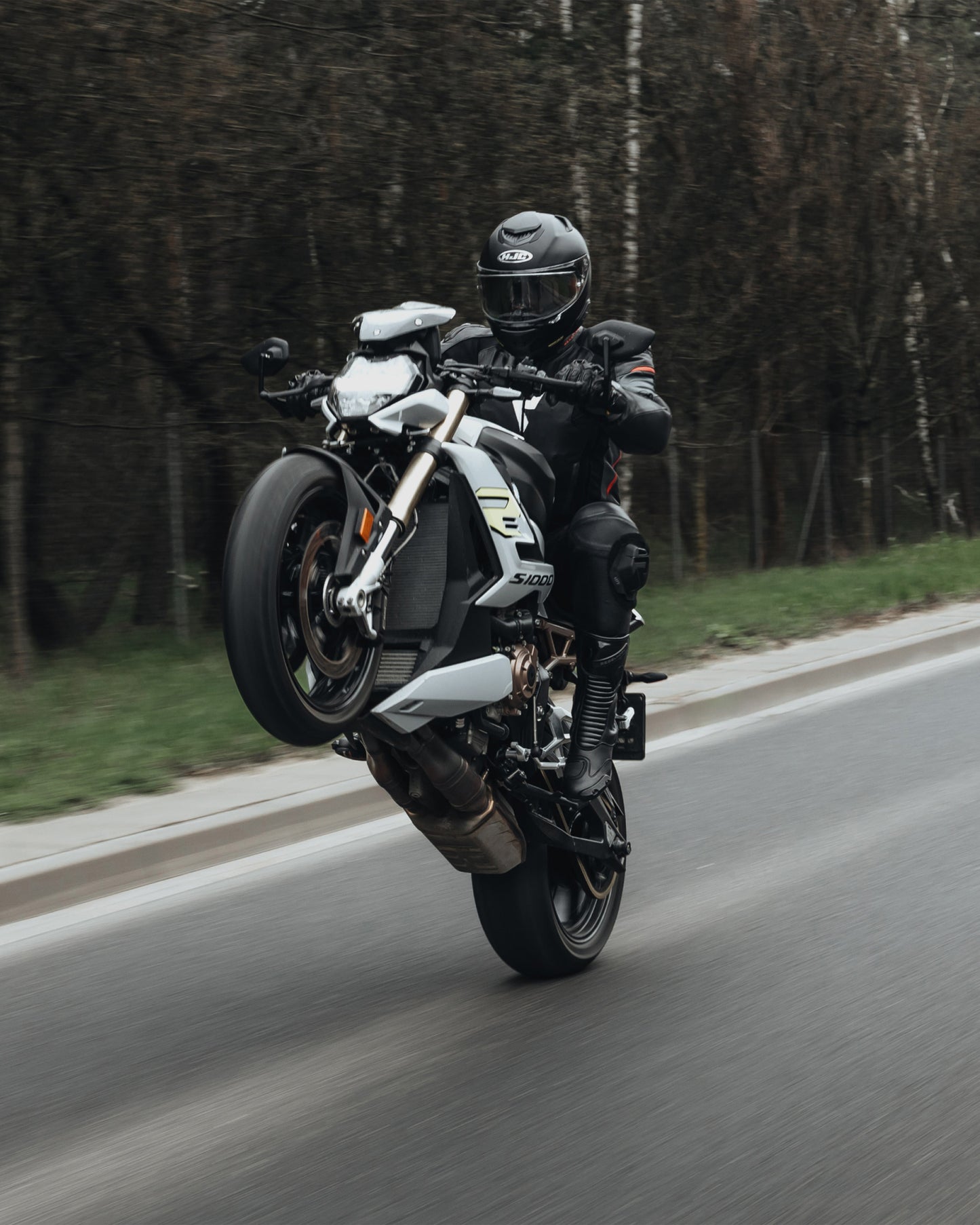 Veloce Spodnie Motocyklowe Skórzane Czarne