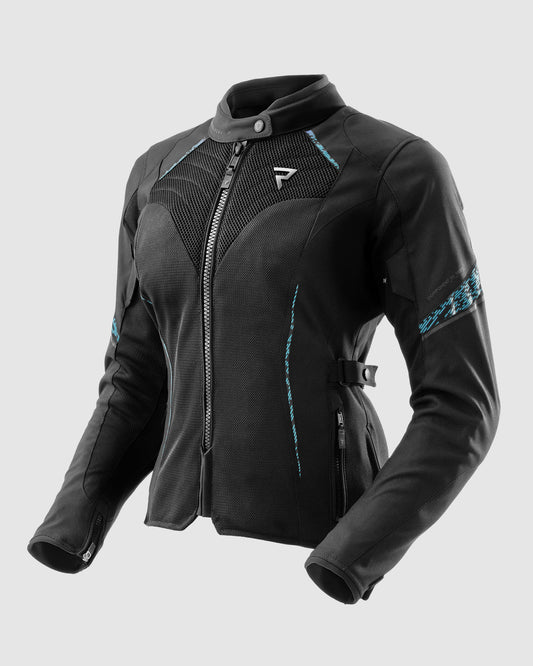 Jax Damska Kurtka Motocyklowa Blue Lagoon