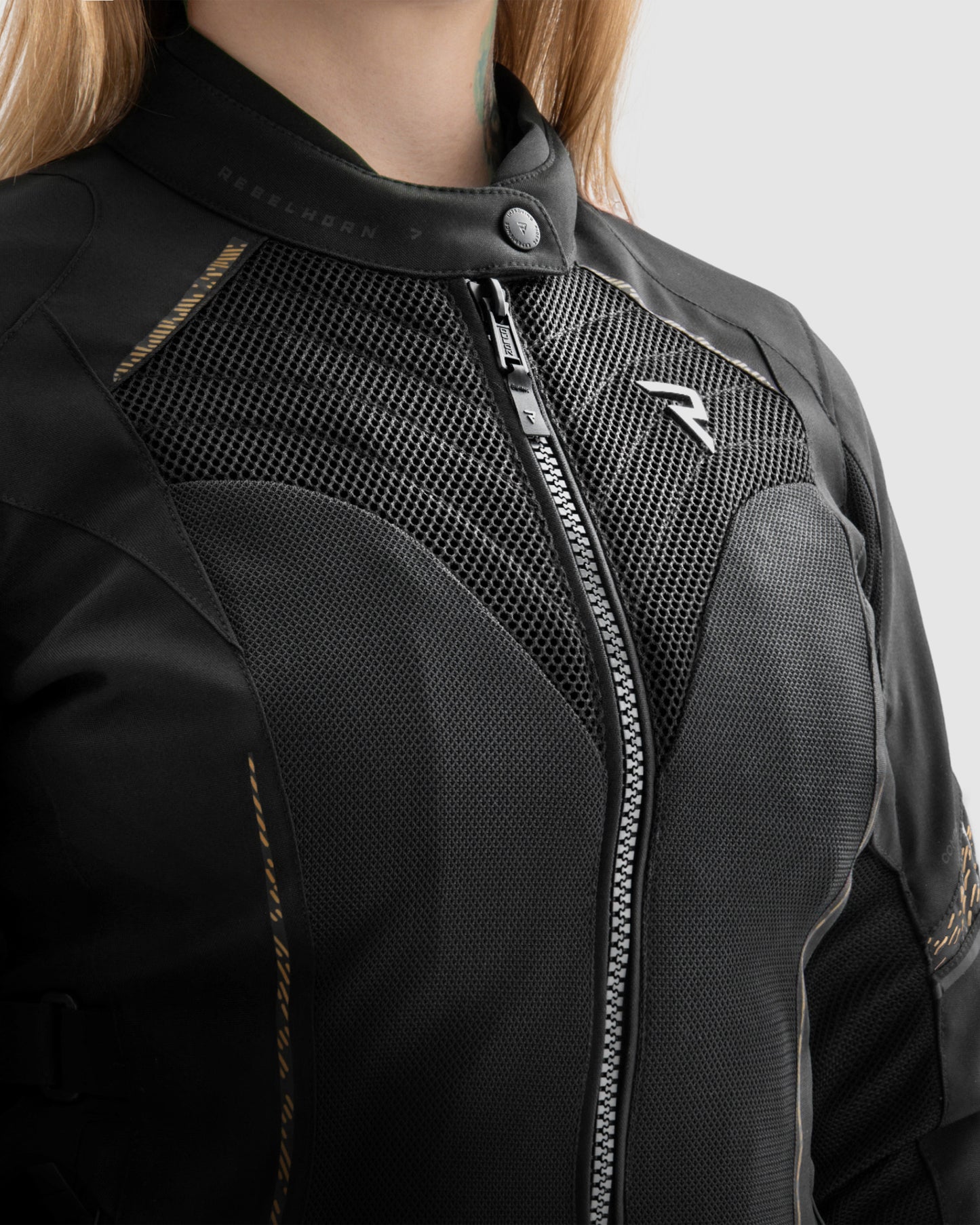 Jax Damska Kurtka Motocyklowa Złota