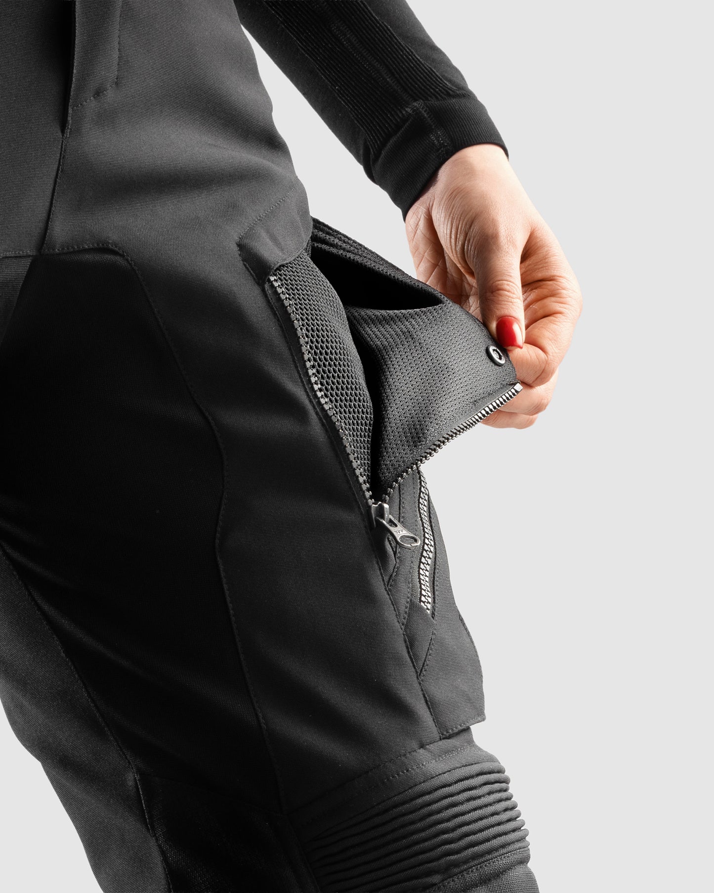 Hardy 3.0 Damskie Spodnie Motocyklowe Czarne Przedłużane