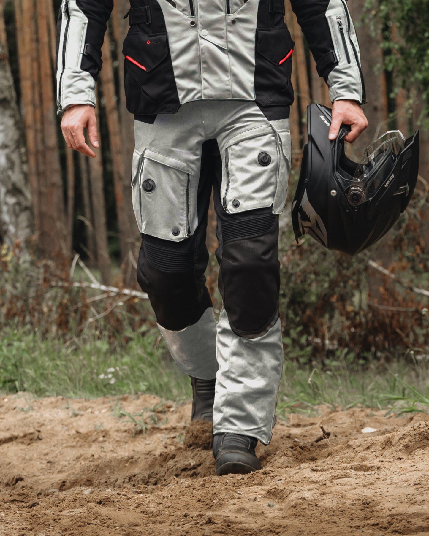 Range Spodnie Motocyklowe Szare